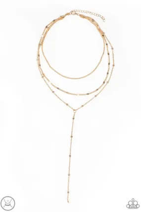 Think Like A Minimalist Gold Choker - Paparazzi Accessories