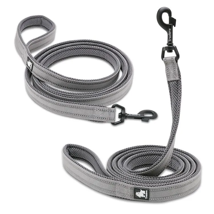 Truelove Dog Puppy Leads Airmesh Reflective 1.1m Grey 4 Sizes