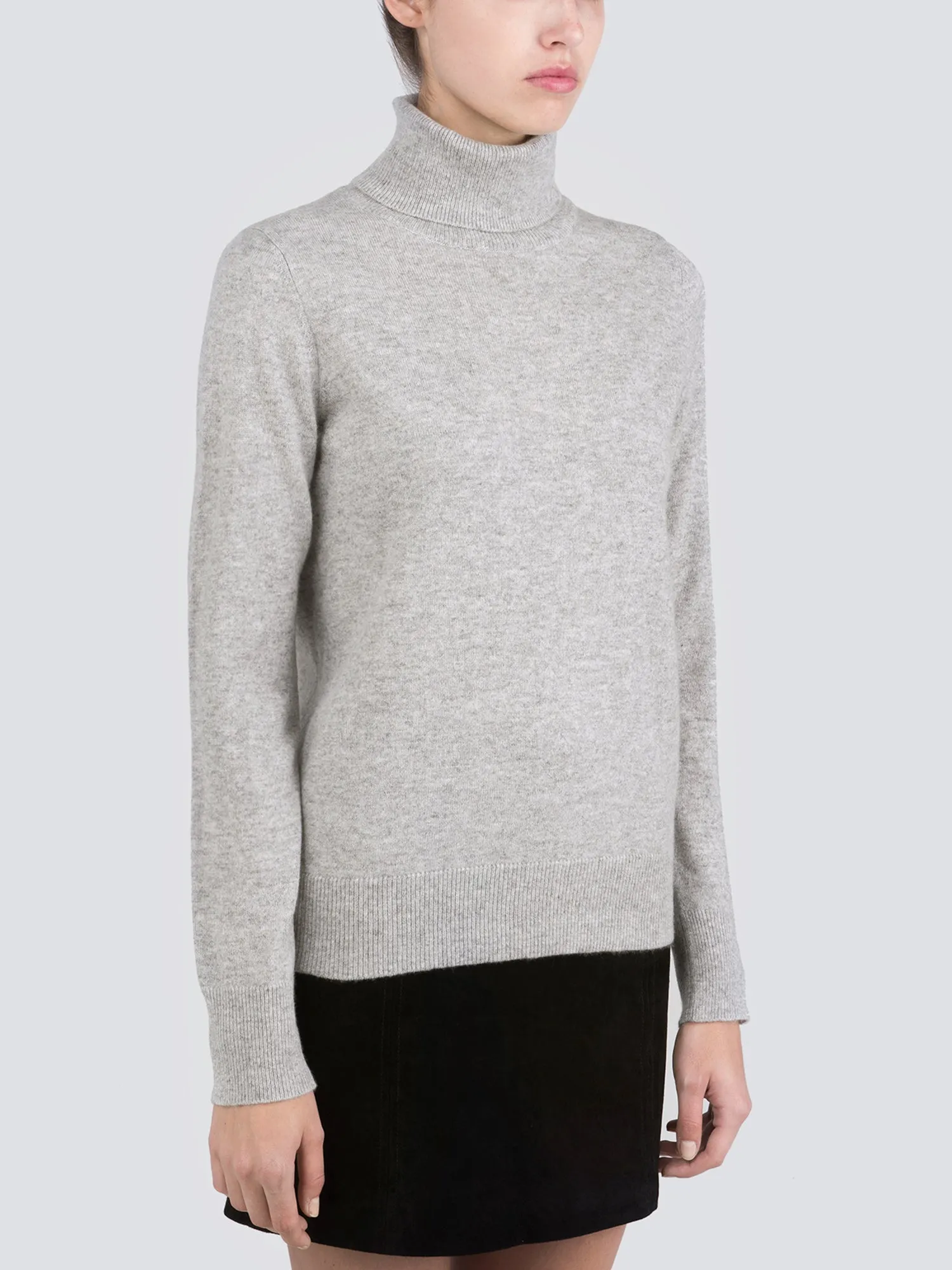 Turtleneck Slimfit Sweater_Light Grey