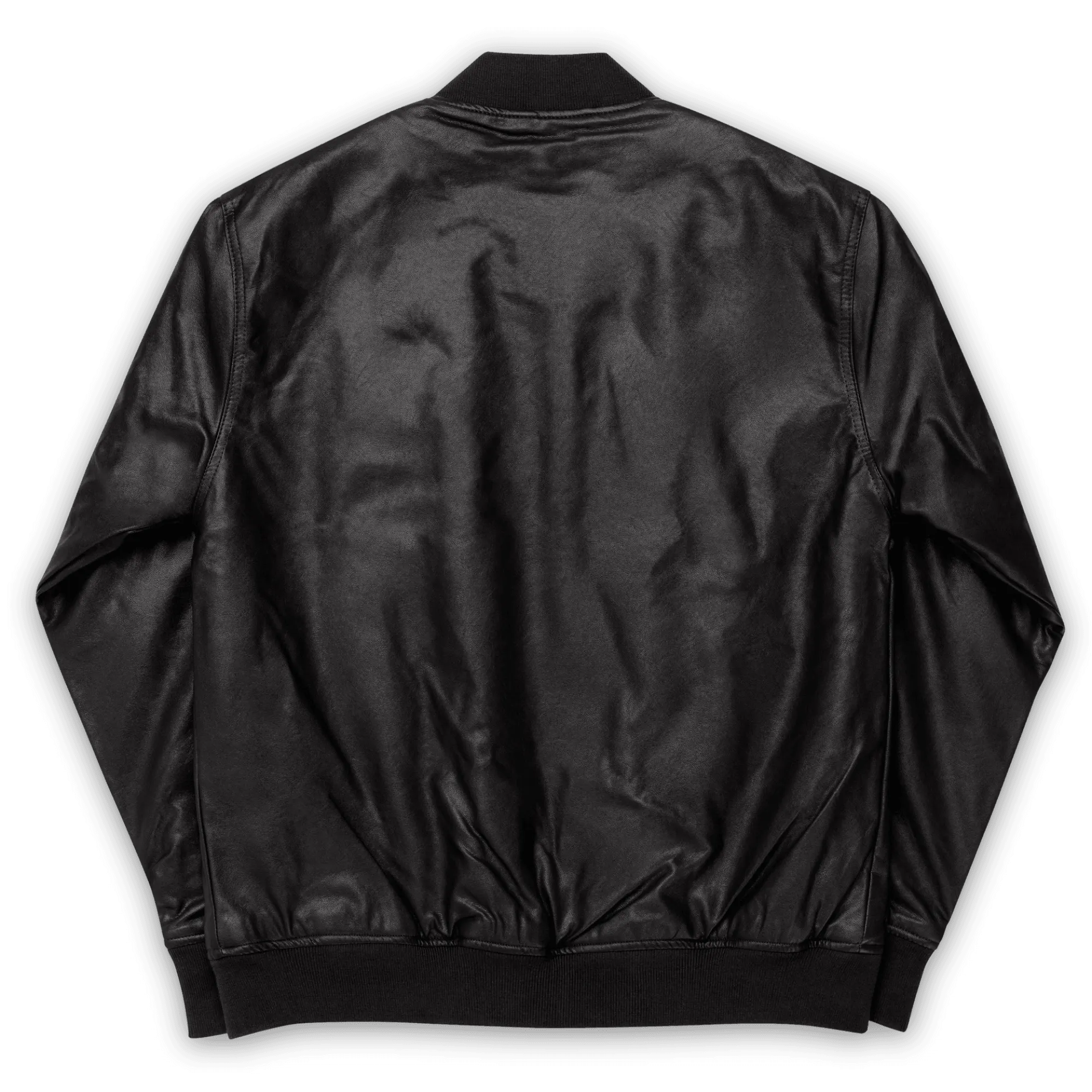 Unisex 'Signature' Leather Bomber Jacket