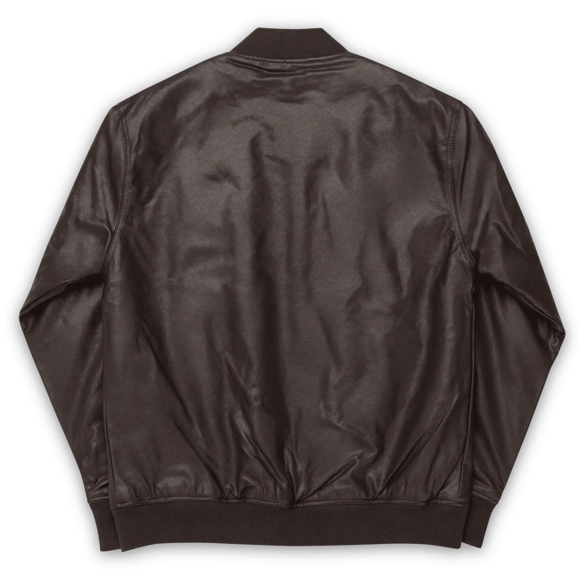 Unisex 'Signature' Leather Bomber Jacket