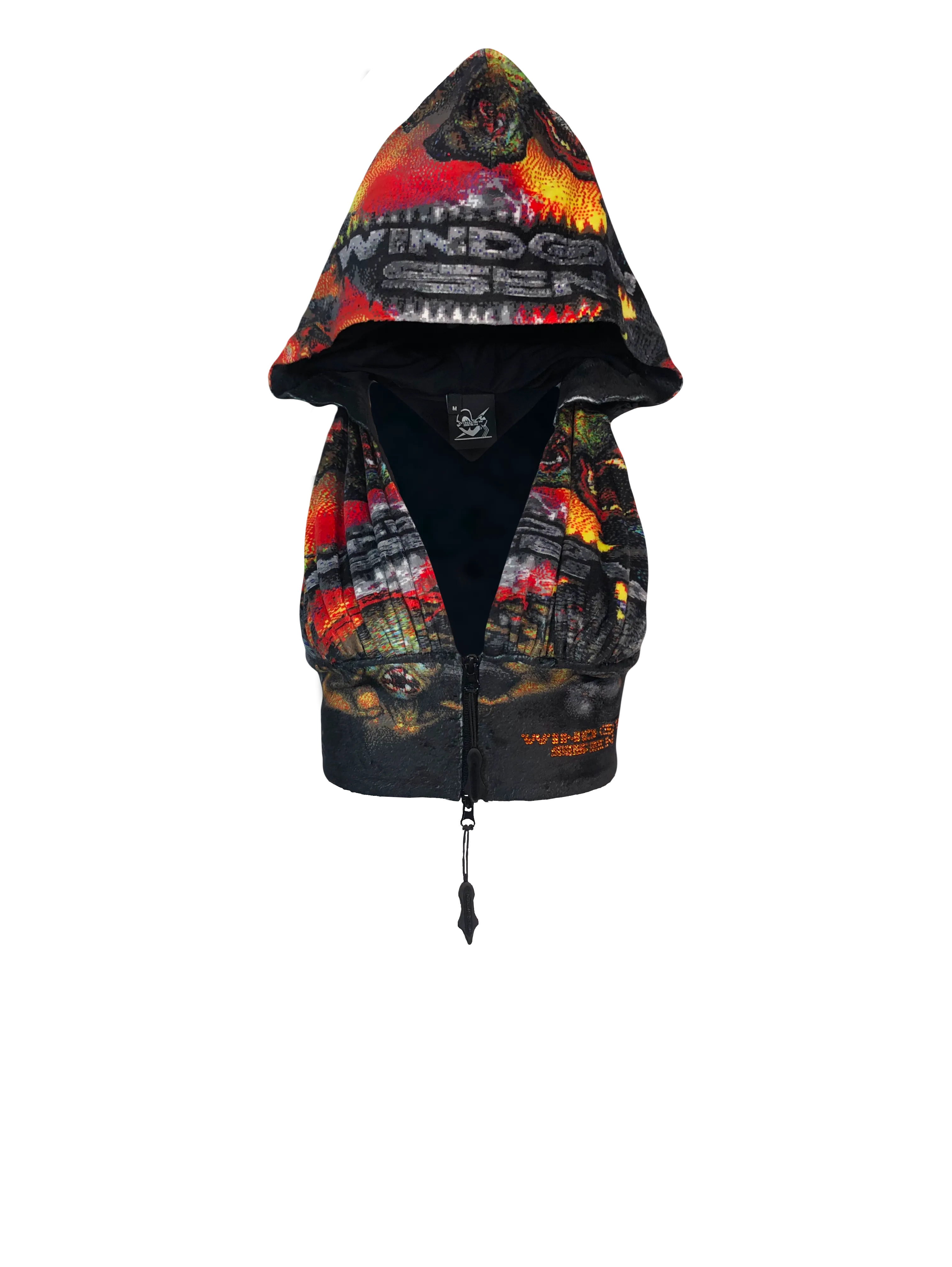 VELVET GRAPHIC HOODED VEST