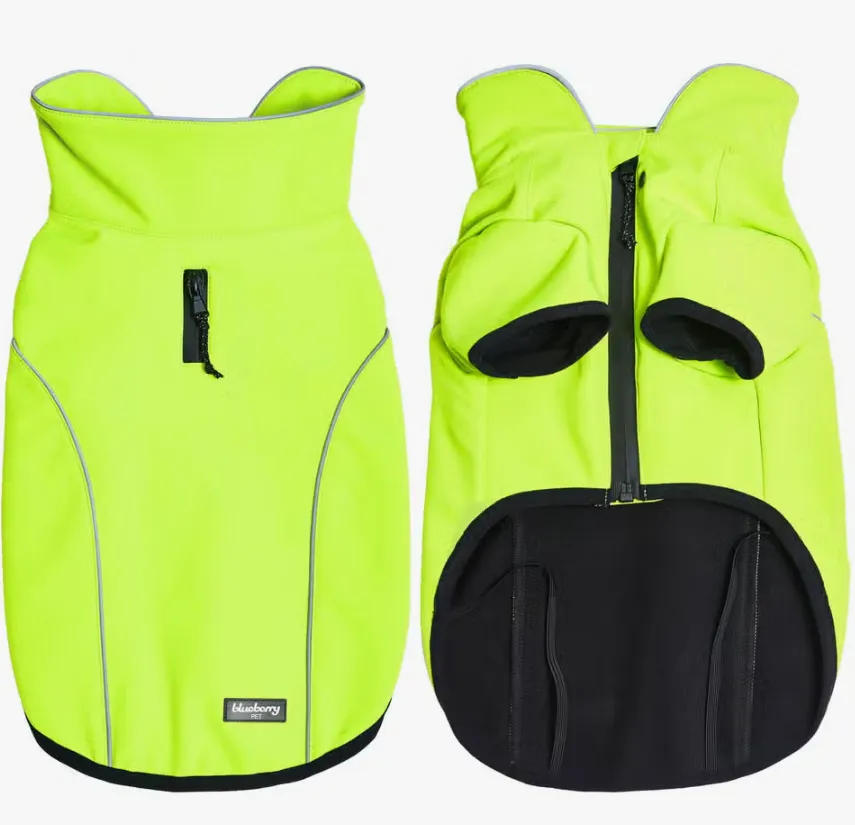 Waterproof Jacket Reflective Softshell Jacket in Neon Yellow