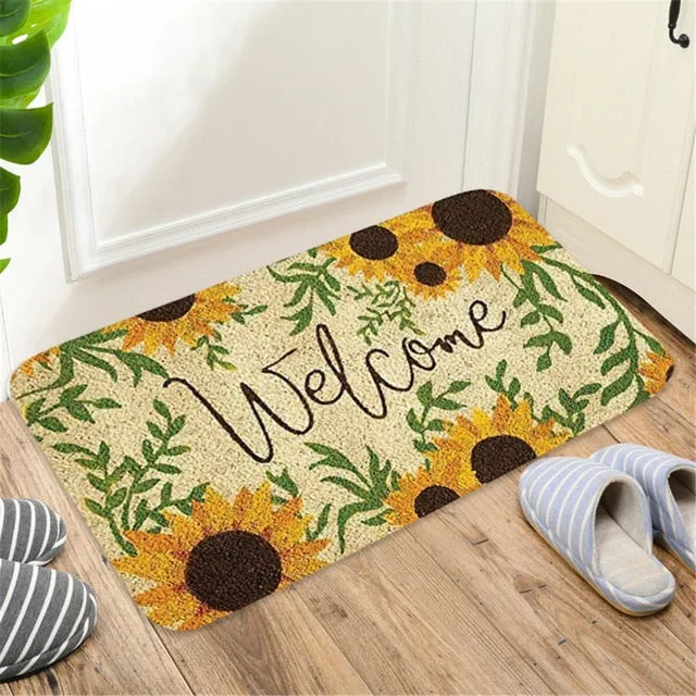 Welcoming Non-Slip Door Mats