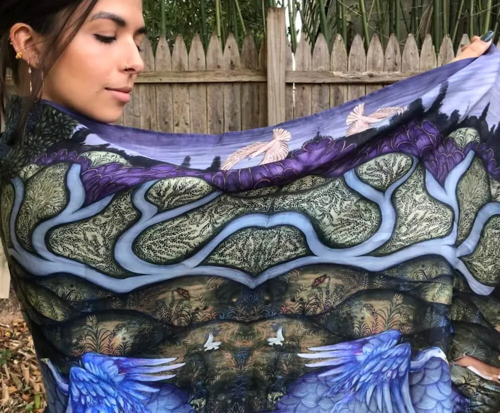 Winter Silk Shawl