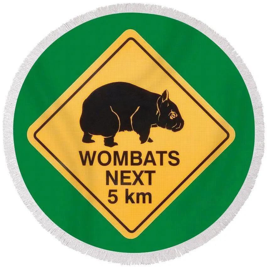 Wombats Road Sign - Baby Size 40"