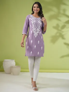 Women Lavender Cambric Tunic