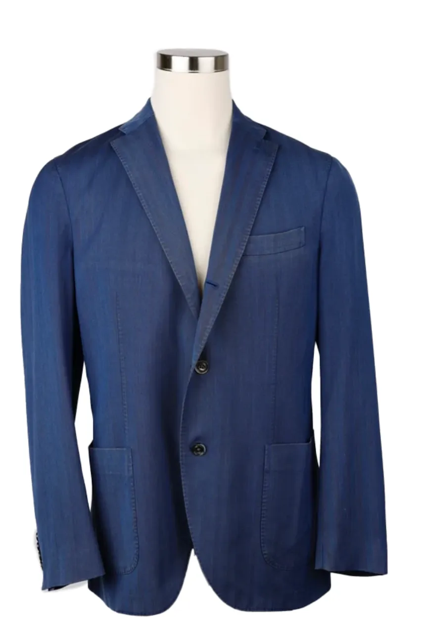 Wool Washed Denim Sport Coat